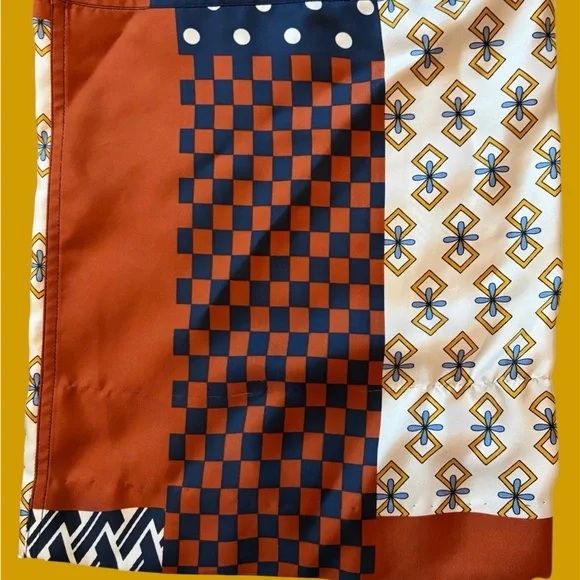 Tory Burch silk patchwork wide leg pants - Picture 5 of 7